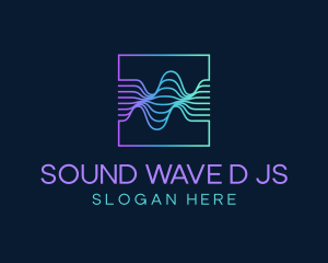 Digital Flow Frequency Wave logo design