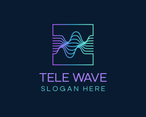 Digital Flow Frequency Wave logo design