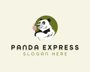 Panda Bear Outdoor Camping logo design