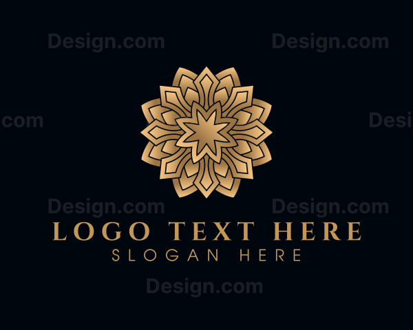 Golden Elegant Mandala Logo