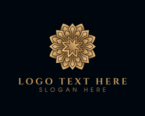 Golden Elegant Mandala logo