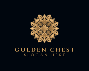 Golden Elegant Mandala logo design