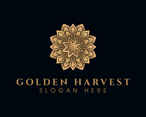 Golden Elegant Mandala logo design