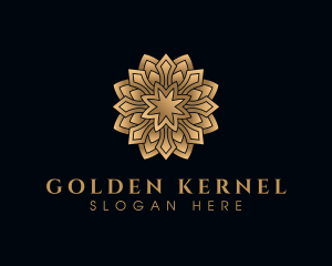 Golden Elegant Mandala logo design