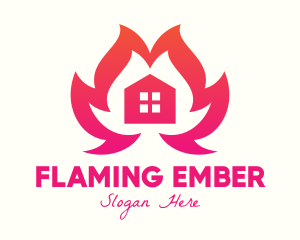 Burning House Flame logo