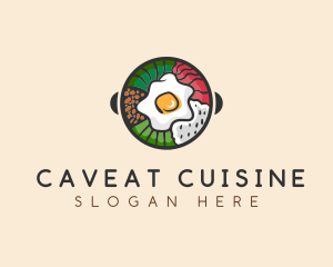 Korean Bibimbap Cuisine logo design