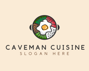 Korean Bibimbap Cuisine logo design