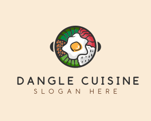 Korean Bibimbap Cuisine logo design