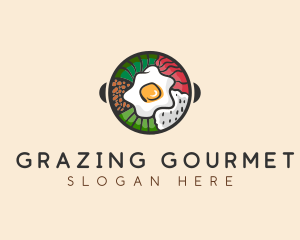 Korean Bibimbap Cuisine logo design