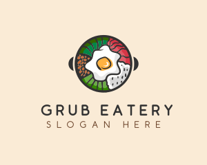 Korean Bibimbap Cuisine logo design