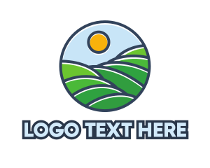 Land - Green Hill Stroke logo design