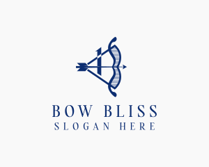 Bow Arrow Letter B logo design