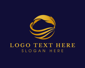 Quill Feather Writing logo design