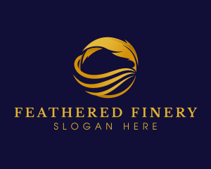 Quill Feather Writing logo design