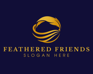 Quill Feather Writing logo design