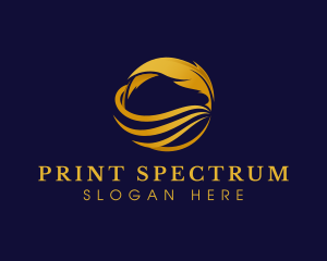 Quill Feather Writing logo design