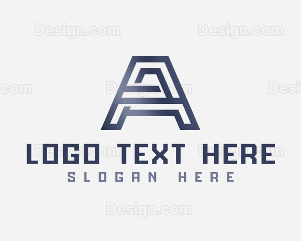 Fabrication Tech Letter A Logo