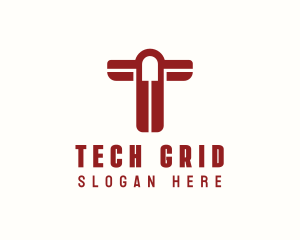 Tech Firm Letter T logo design