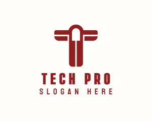 Tech Firm Letter T logo design