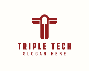 Tech Firm Letter T logo design