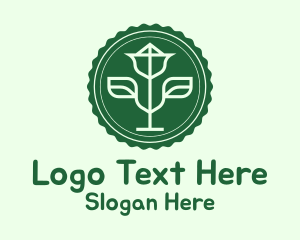 Green Plant Badge logo