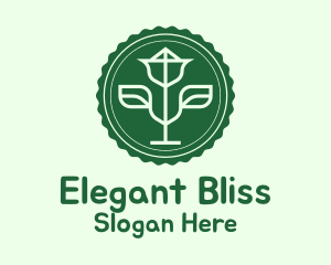 Green Plant Badge logo