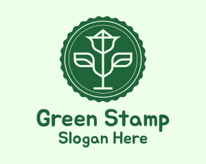 Green Plant Badge logo design