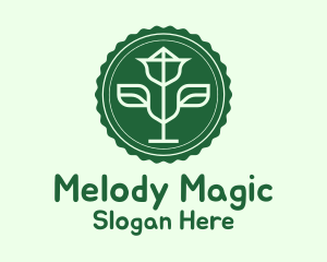 Green Plant Badge logo