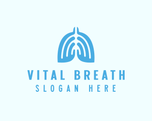 Medical Lungs Organ logo design