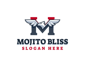 Patriot Bird Politics Letter M logo design