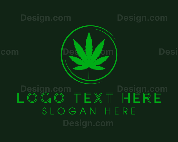 Ganja Herbal Leaf Logo