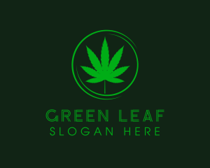 Ganja Herbal Leaf logo design