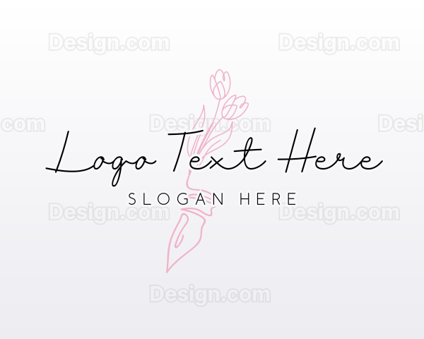 Flower Pen Calligraphy Logo