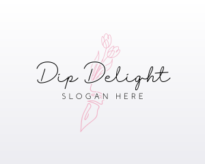 Flower Pen Calligraphy logo design