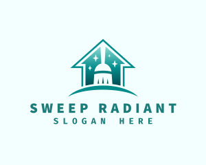 House Broom Sweep Cleaning logo