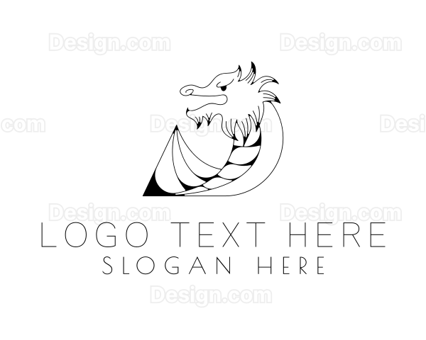 Mythical Creature Dragon Logo