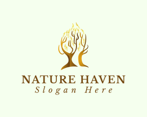 Natural Tree Head logo design