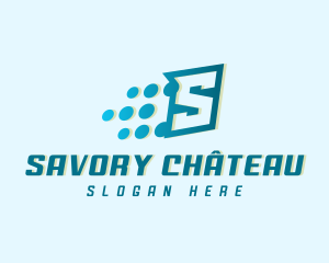 Modern Tech Letter S logo design