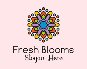 Colorful Spring Flower logo