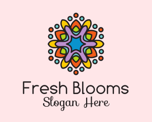 Colorful Spring Flower logo design