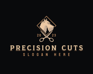 Dog Grooming Scissors logo design