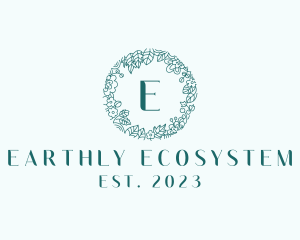 Ornate Floral Wreath logo