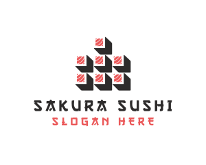 Tuna Sushi Roll logo design