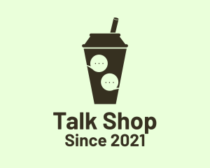 Talk Bubble Tea  logo design