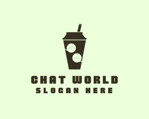 Talk Bubble Tea  logo design