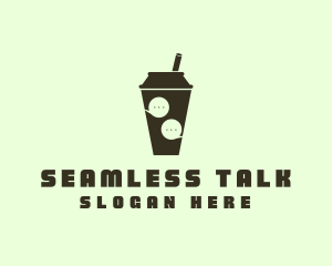 Talk Bubble Tea  logo design