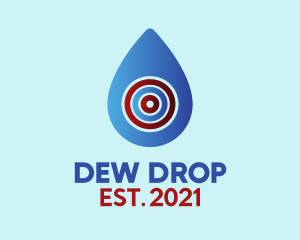 Water Drop Target logo design