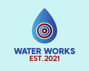 Water Drop Target logo design