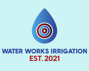 Water Drop Target logo design