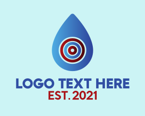 Bullseye - Water Drop Target logo design